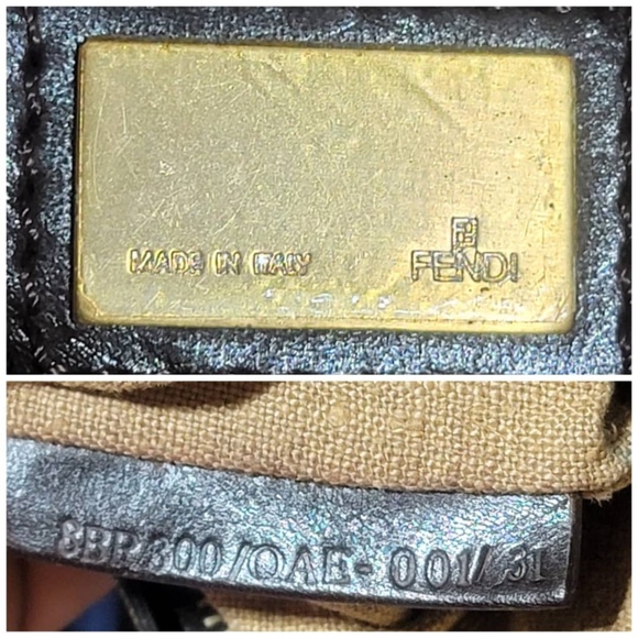 Authentic Fendi Tobacco Zucca Canvas and Leather Oyster Bag Brown - Picture 10 of 11